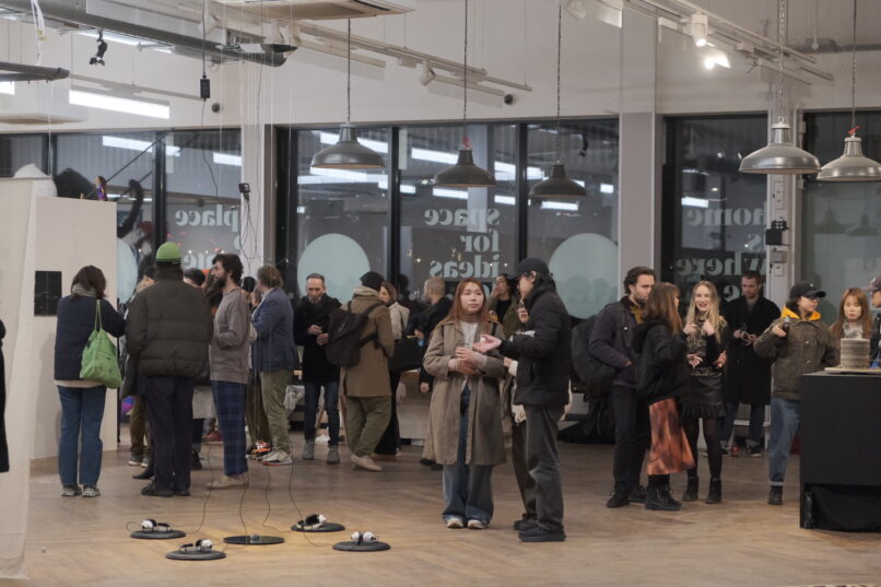 Part of threadsafe exhibition during the opening