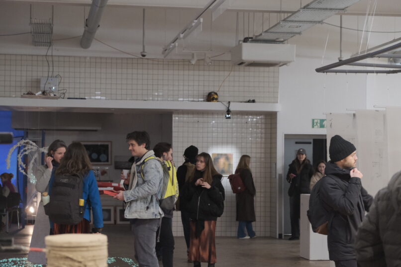 Part of threadsafe exhibition during the opening