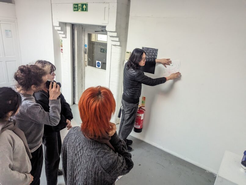 threadsafe members working on the concept of the exhibition